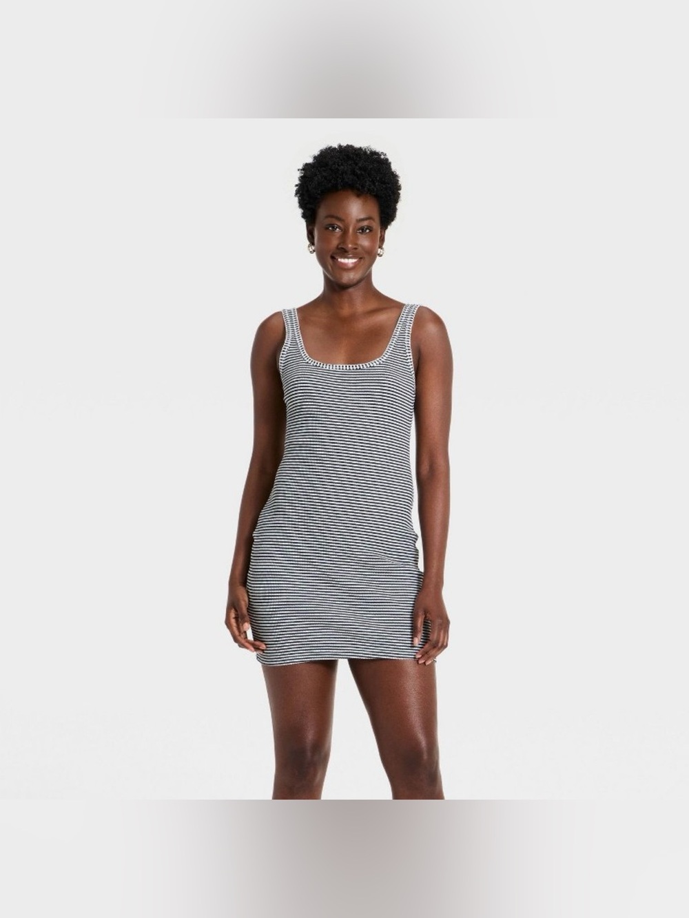 Women's Knit Mini Bodycon Dress
- Universal Thread™ Navy Blue Striped XL